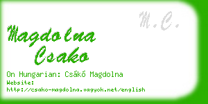 magdolna csako business card